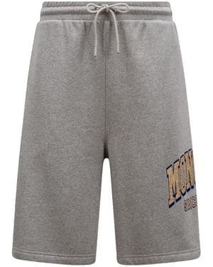 Moncler Logo Fleece Shorts - Grey