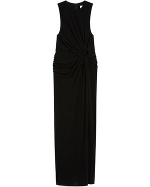 Sportmax Saletta Cutout Crêpe Jersey Maxi Dress - Black