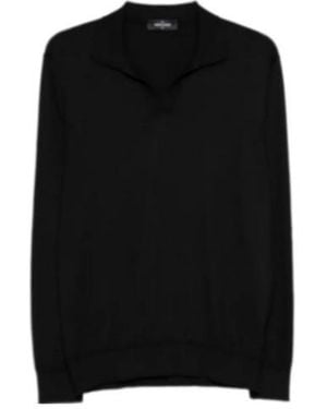 Gran Sasso V-Neck Sweater - Black