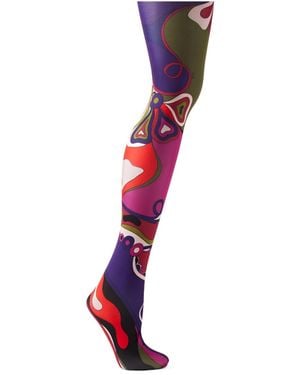 PUCCI Printed Tights - Red