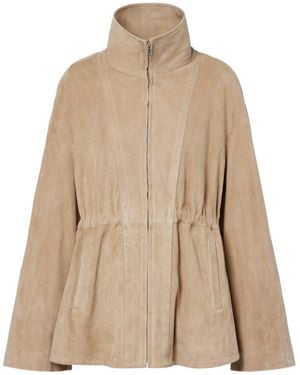 Nour Hammour Passage Suede Jacket - Natural