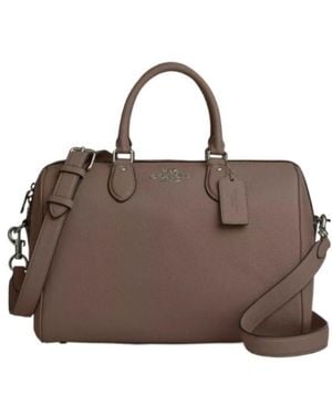 COACH Rowan Large Satchel Bag - Brown