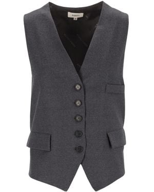 Barena Button-Front Vest - Black