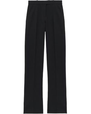 McQueen Stretch-Wool Straight Trousers - Black