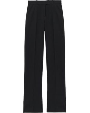 McQueen Wool Gabardine Tailored Pants - Black