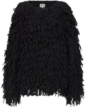 Loulou de Saison Gabin Fringe Sweater - Black