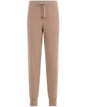Peserico Drawstring Knit Sweatpants - Natural