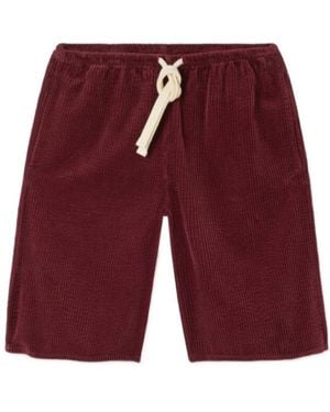 American Vintage Padow Corduroy Drawstring Shorts - Red