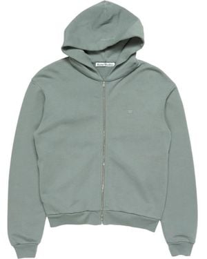 Acne Studios Hooded Zip Sweatshirt - Green