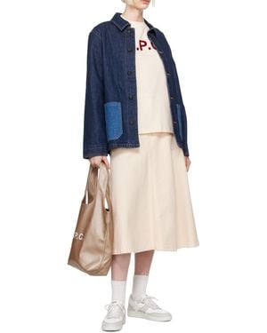 A.P.C. Contrast-Pocket Denim Jacket - Blue
