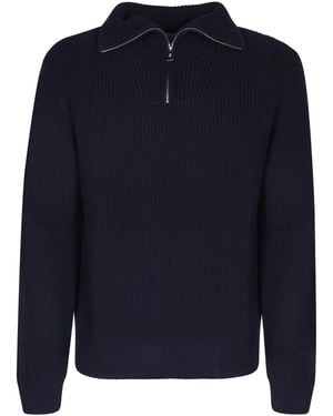 Officine Generale Tarek Wool Sweater - Blue