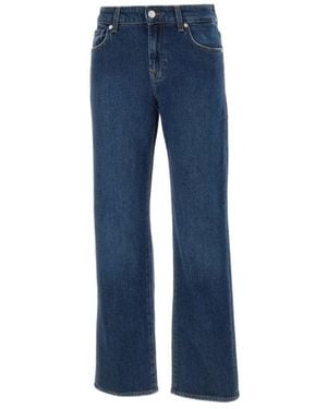 7 For All Mankind Calie Straight-Leg Jeans - Blue