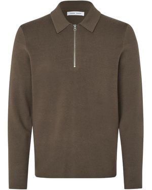 Samsøe & Samsøe Half-Zip Polo Shirt - Green