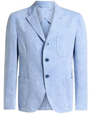 Etro Single Breasted Jacket - Blue