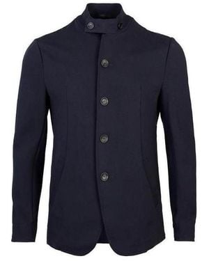 Armani Collezioni Logo Casual Jacket - Blue