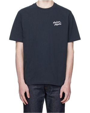 Maison Kitsuné Maison Kitsuné Handwriting Comfort T-Shirt - Blue