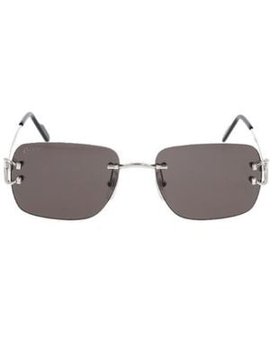 Cartier Rectangle Frame Sunglasses - Metallic