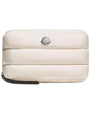 Moncler Caradoc Quilted Make Up Bag - White