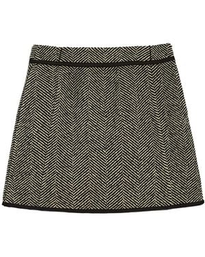 Jil Sander Tweed Mini Skirt - Green