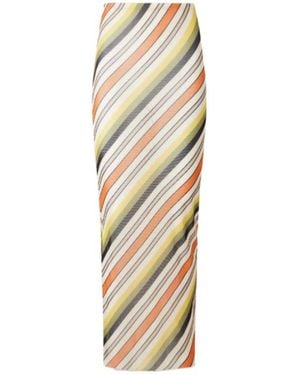 Jean Paul Gaultier Vintage Striped Maxi Dress - Metallic