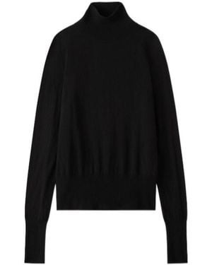 JOSEPH Yara Cashair High Neck Jumper - Black
