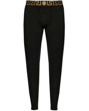 Versace Greca-Border Long Johns - Black
