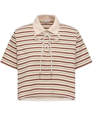 Moncler Striped Polo Shirt - White