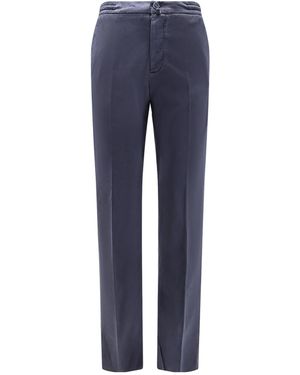 Kiton Logo Label Drawstring Trousers - Blue
