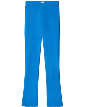 Off-White c/o Virgil Abloh High Waisted Flared Leggings - Blue