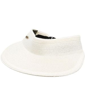 Borsalino Logo-Appliqué Hat - White