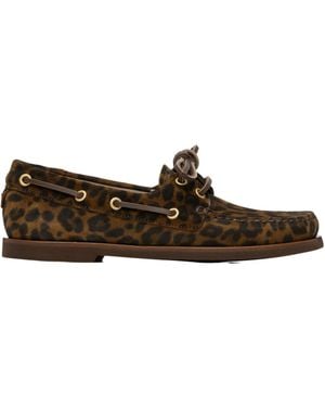 Gianvito Rossi Vandee Boat Shoes - Brown