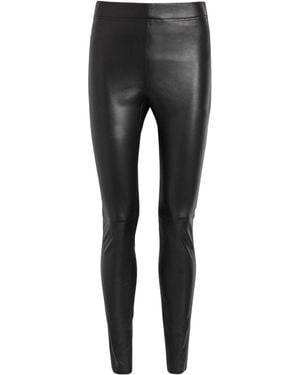 JOSEPH Tight-Fitting Stretch Leather Trousers - Grey