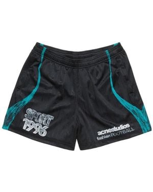 Acne Studios Casual Graphic Shorts - Blue
