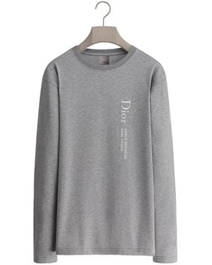 Dior Alps Montaigne Long-Sleeved T-Shirt, Relaxed Fit - Gray