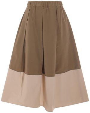 Antonelli Antonelli And Cream Cotton Skirt - Natural