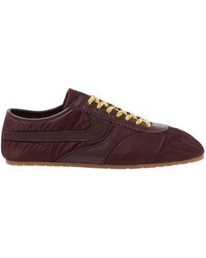 Dries Van Noten Leather-Trimmed Trainers - Brown