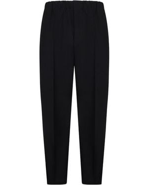 Jil Sander Elastic Waist Tapered Trousers - Black