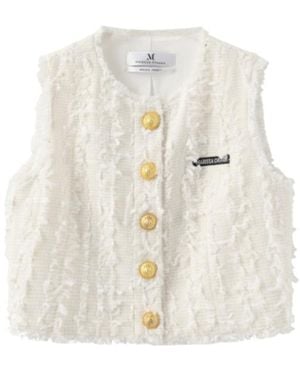 Marissa Chiara Sleeveless Vest - White