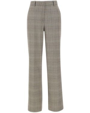 Kaos Checked Casual Pants - Gray