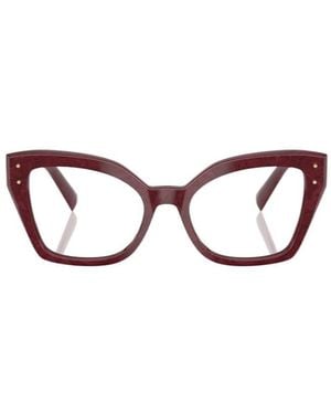 Dolce & Gabbana Eyewear Butterfly Frame Glasses - White