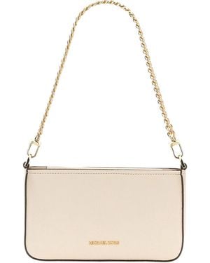 MICHAEL Michael Kors Bryant Small Pebbled Convertible Pouch - Natural