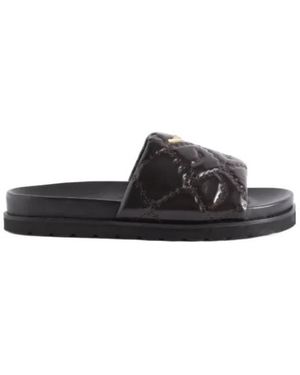 Zadig & Voltaire Padded Leather Sandals - Black