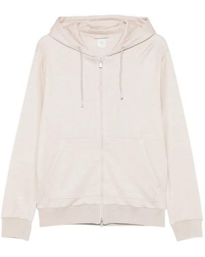 Eleventy Zipper Hoodie - White