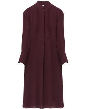McQueen Georgette Shirt Dress - Purple