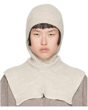 The Row Knitted Neck Hat - White