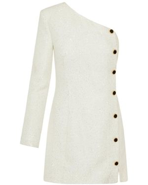 Alessandra Rich Mini Knitted Dress - White