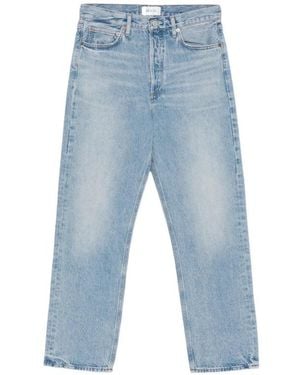 Agolde Whiskered Faded Jeans - Blue