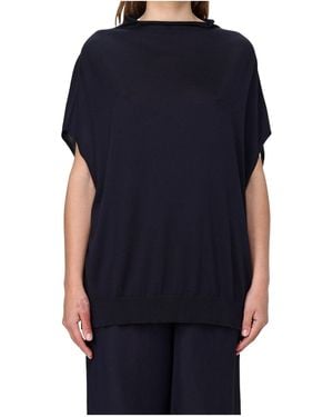 Fabiana Filippi Roll-Neck Knitted Top - Blue