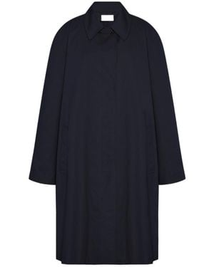 The Row Single-Breasted Long Coat - Blue