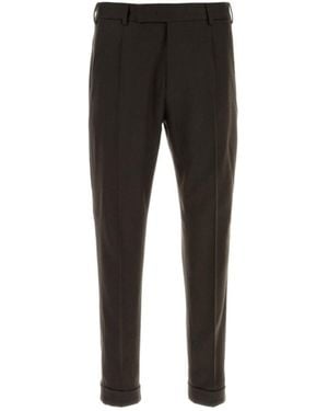 Pt Pantaloni Zip-Fastening Tailored Trousers - Black